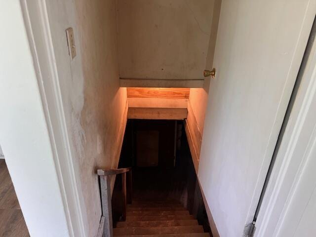 935 W Brower St, Springfield, MO 65802 - staircase with wood finished floors