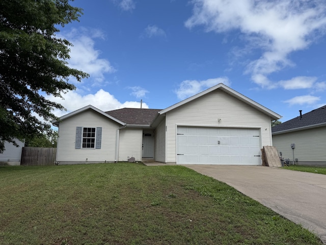 208 Justin St, Rogersville, MO 65742 - single story home with driveway, an attached garage, and a shingled roof