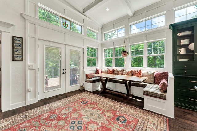 2029 Moon Valley Rd, Ozark, MO 65721 - sunroom featuring french doors and beam ceiling