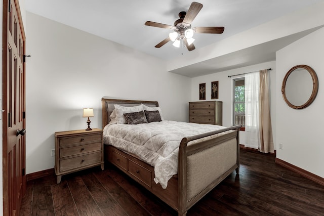 2029 Moon Valley Rd, Ozark, MO 65721 - bedroom featuring dark wood-type flooring and a ceiling fan