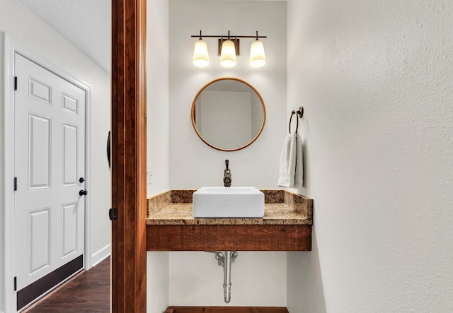 2029 Moon Valley Rd, Ozark, MO 65721 - bathroom with a sink and wood finished floors