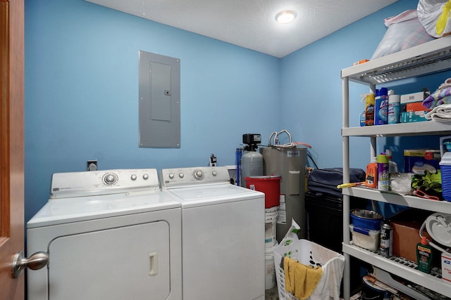 123 Fossil Cove Rd, Cape Fair, MO 65624 - washroom with electric panel, independent washer and dryer, and electric water heater