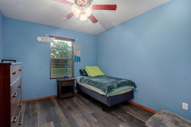 123 Fossil Cove Rd, Cape Fair, MO 65624 - bedroom featuring wood finished floors, baseboards, and a ceiling fan
