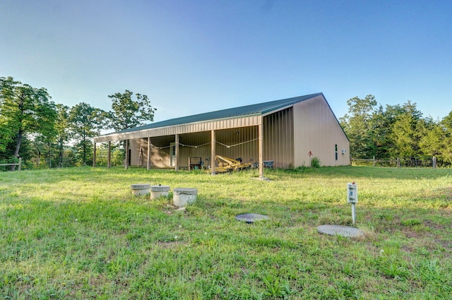 123 Fossil Cove Rd, Cape Fair, MO 65624 - view of pole building featuring a lawn