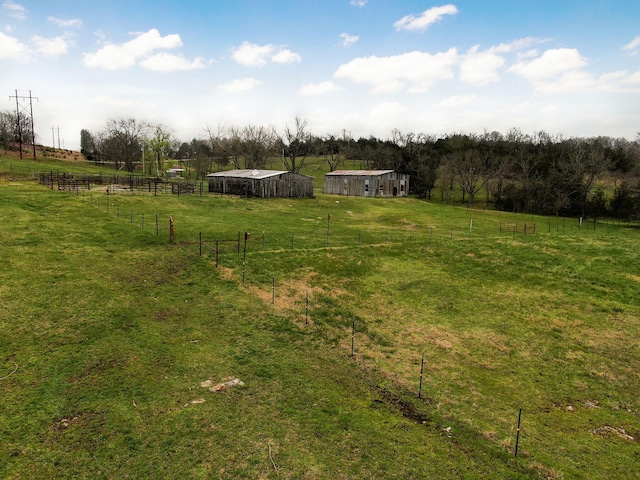 123 Fossil Cove Rd, Cape Fair, MO 65624 - view of yard with a view of countryside, an outbuilding, and a barn