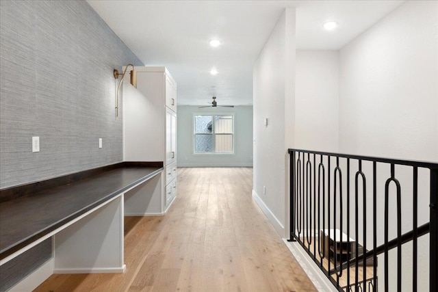 4943 S Aaron Ave, Springfield, MO 65810 - hall with light wood-style floors, recessed lighting, and baseboards