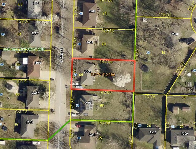 2004 S 16th St, Ozark, MO 65721 - aerial view of property's location