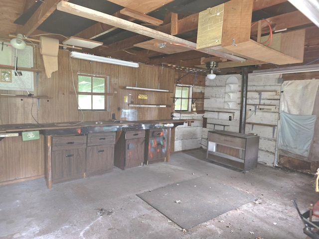 221 Boisseau St, Greenfield, MO 65661 - basement with a wood stove
