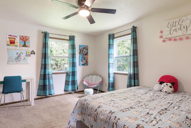 225 Elim St, Forsyth, MO 65653 - bedroom featuring carpet floors, baseboards, and a ceiling fan