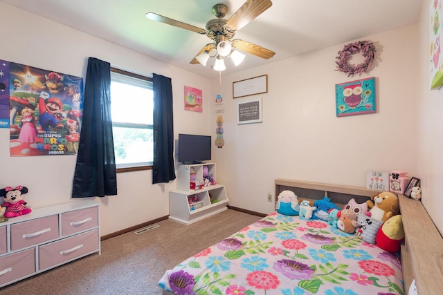 225 Elim St, Forsyth, MO 65653 - carpeted bedroom featuring baseboards and a ceiling fan