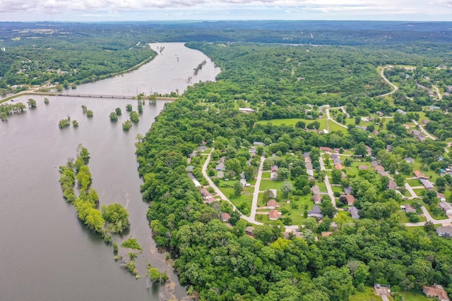 225 Elim St, Forsyth, MO 65653 - aerial view of a large body of water and a heavily wooded area