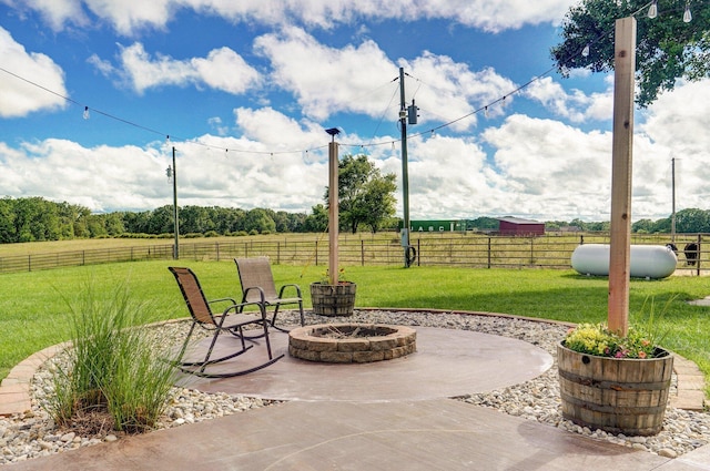 2526 State Highway B, Rogersville, MO 65742 - view of patio with a fire pit and a view of rural / pastoral area
