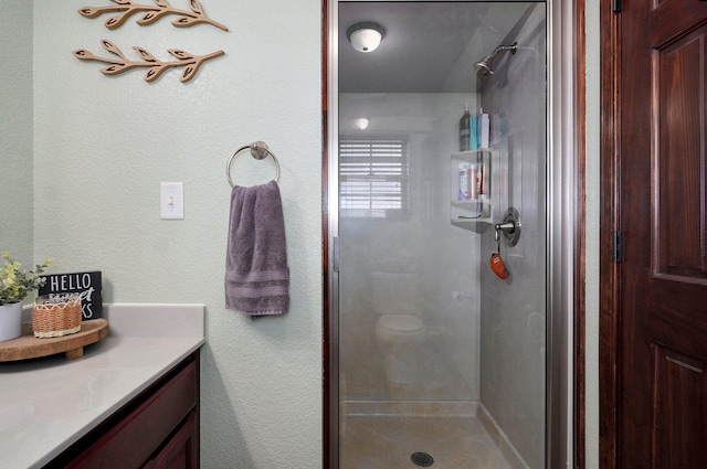 2526 State Highway B, Rogersville, MO 65742 - full bathroom with a stall shower, vanity, and a textured wall