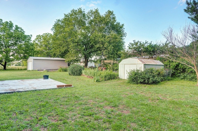 510 E College St, Walnut Grove, MO 65770 - view of green lawn with a patio area