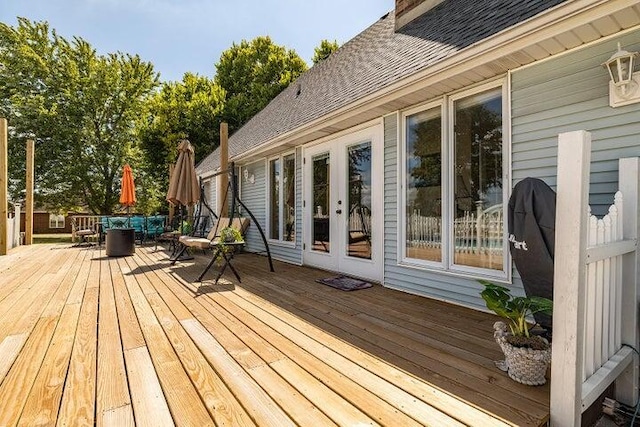 4402 Quail Run Rd, Ozark, MO 65721 - deck with french doors and outdoor lounge area