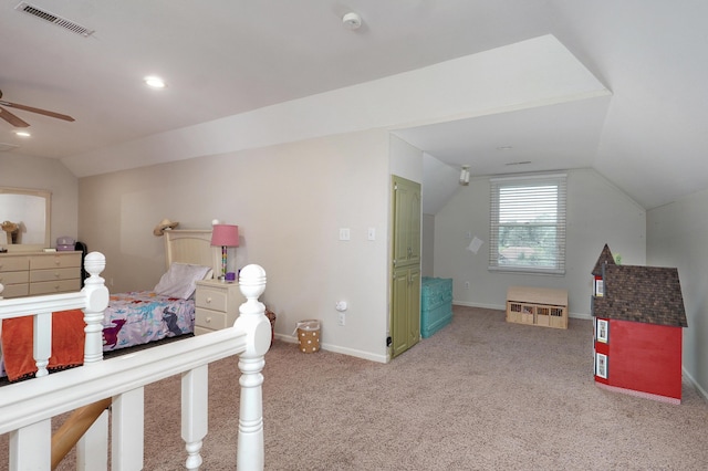 4402 Quail Run Rd, Ozark, MO 65721 - bedroom featuring vaulted ceiling, light colored carpet, and baseboards