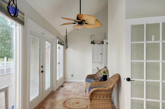 4402 Quail Run Rd, Ozark, MO 65721 - sunroom with lofted ceiling and french doors