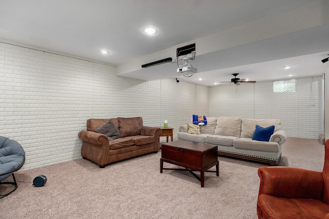 4402 Quail Run Rd, Ozark, MO 65721 - living area featuring carpet floors and recessed lighting