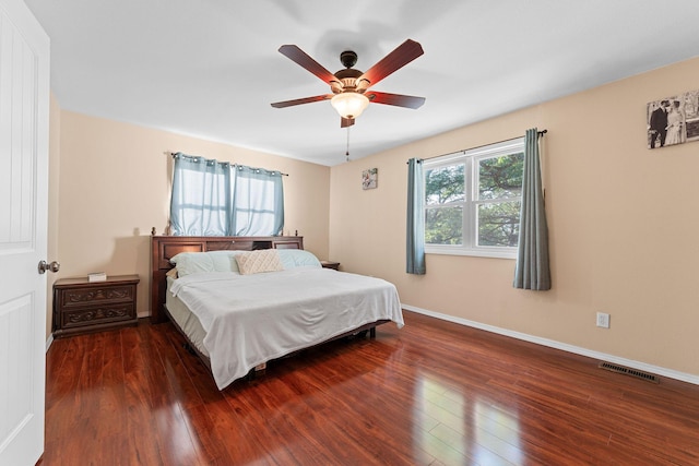 19326 Boat Dock Rd W, Omaha, AR 72662 - bedroom featuring wood finished floors, baseboards, and ceiling fan