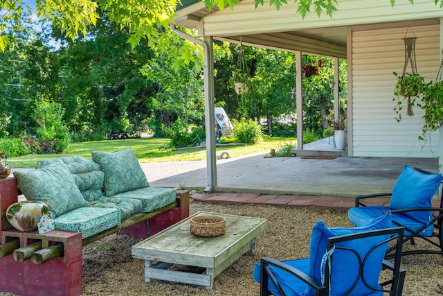 19326 Boat Dock Rd W, Omaha, AR 72662 - view of patio / terrace featuring a fire pit