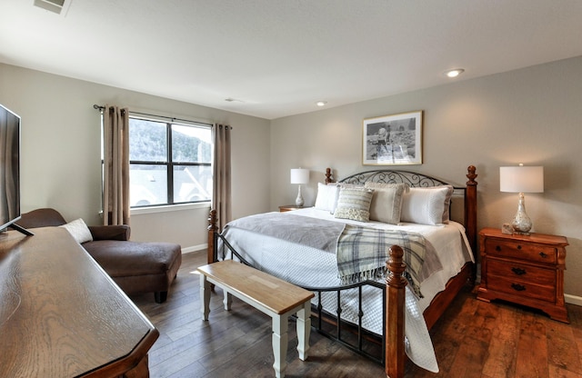 280 Wimbledon Dr Unit 9, Branson, MO 65616 - bedroom with dark wood-type flooring, baseboards, and recessed lighting