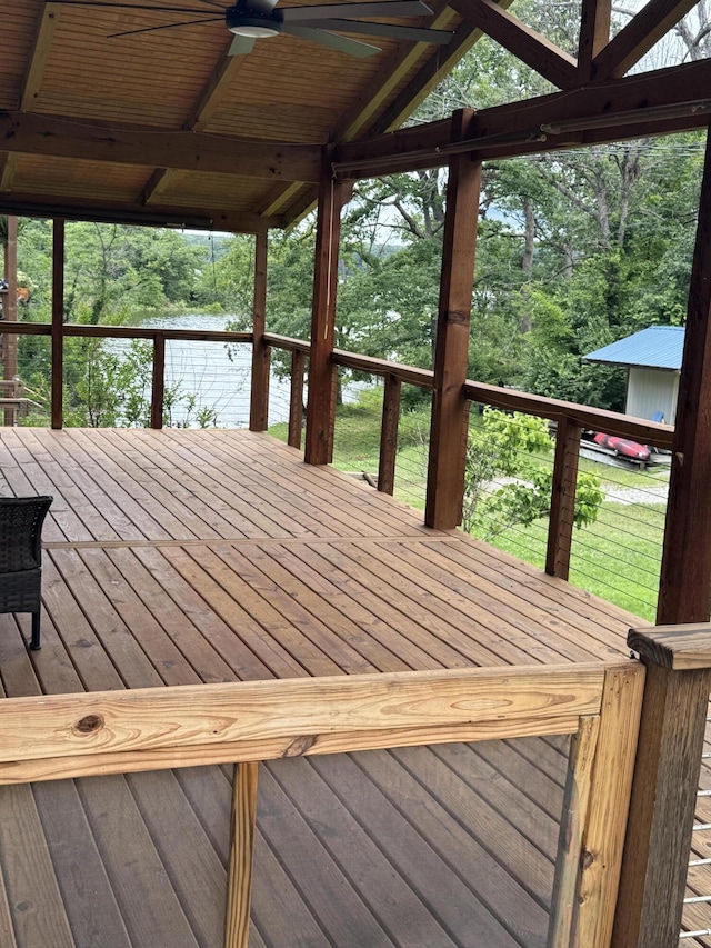 83 Dawn Cir, Galena, MO 65656 - deck with ceiling fan