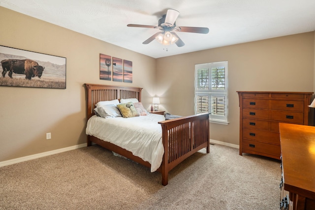1002 S Joshua Ave, Republic, MO 65738 - bedroom featuring light carpet, baseboards, and a ceiling fan