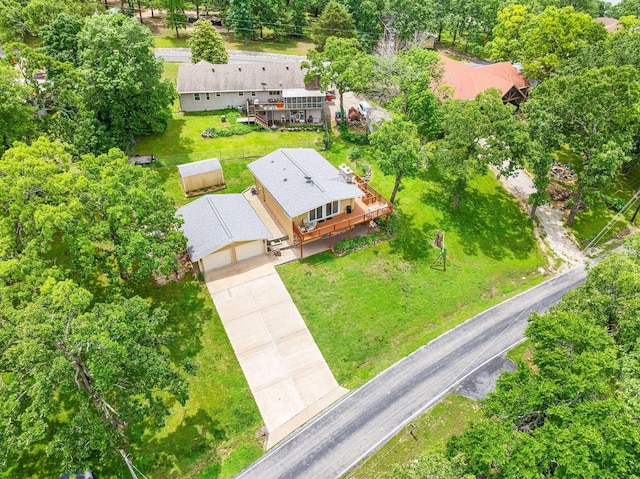 25630 Foxwood Cir, Shell Knob, MO 65747 - aerial view of property and surrounding area featuring a tree filled landscape