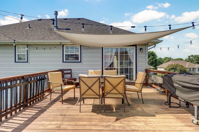 803 W Ridgecrest St, Ozark, MO 65721 - wooden terrace featuring outdoor dining space