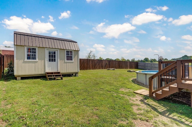 803 W Ridgecrest St, Ozark, MO 65721 - view of yard with an outdoor structure and a wooden deck