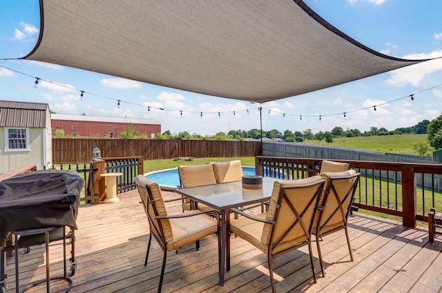 803 W Ridgecrest St, Ozark, MO 65721 - wooden terrace with outdoor dining space