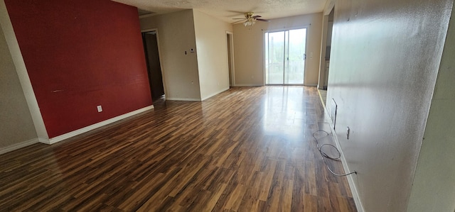2211 Joanne- Dr, West Plains, MO 65775 - spare room featuring wood finished floors, ceiling fan, baseboards, and a textured ceiling
