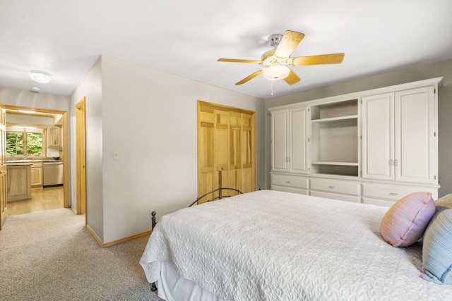 26517 Farm Rd Unit 1212, Eagle Rock, MO 65641 - bedroom with a closet, baseboards, light carpet, and ceiling fan