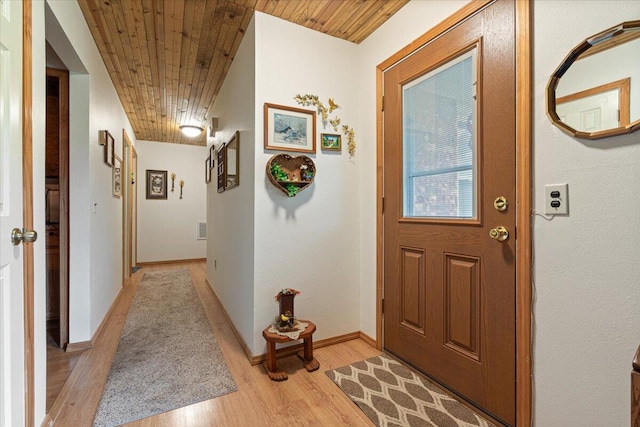 1900 State Highway 76, Anderson, MO 64831 - foyer featuring wood ceiling, light wood finished floors, and baseboards