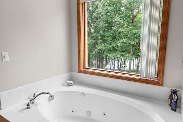 159 Oak Tree Point Ln, Shell Knob, MO 65747 - bathroom with a jetted tub and healthy amount of natural light