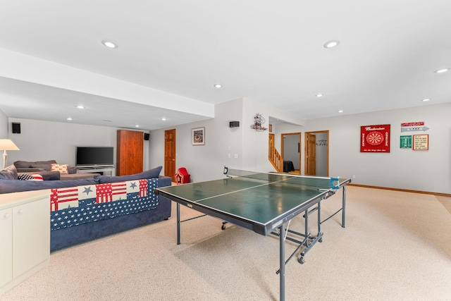 159 Oak Tree Point Ln, Shell Knob, MO 65747 - playroom featuring recessed lighting, carpet, and baseboards