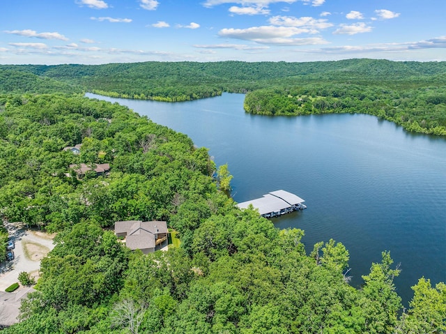 159 Oak Tree Point Ln, Shell Knob, MO 65747 - bird's eye view of a heavily wooded area and a large body of water