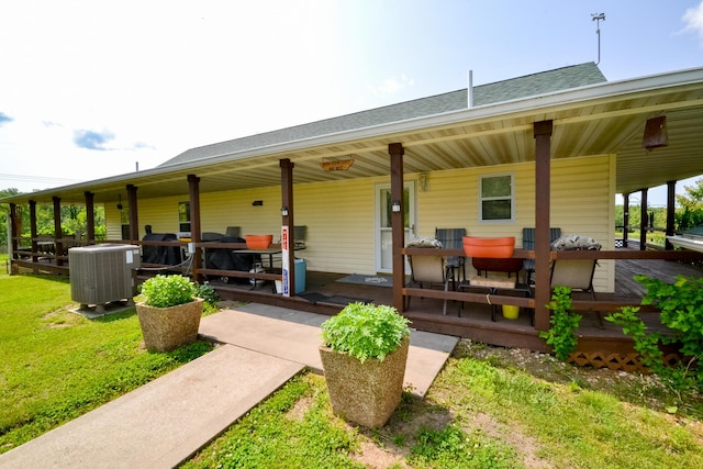 22920 Feaster Branch Rd, Warsaw, MO 65355 - view of patio / terrace featuring central AC unit