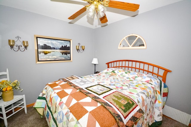 22920 Feaster Branch Rd, Warsaw, MO 65355 - carpeted bedroom featuring a ceiling fan