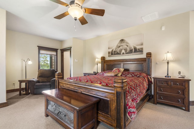 1029 Riverview Rd, Clever, MO 65631 - bedroom featuring light colored carpet and a ceiling fan