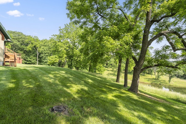 1029 Riverview Rd, Clever, MO 65631 - view of green lawn featuring a water view and a wooded view