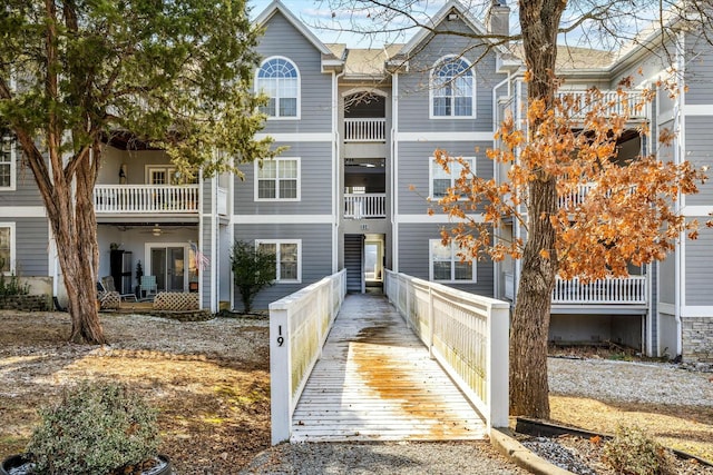 310 Woodland Dr Unit Lb, Branson, MO 65616 - view of front facade with ceiling fan and a balcony