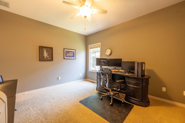 4910 S Stanton Ave, Springfield, MO 65810 - home office with carpet and a ceiling fan