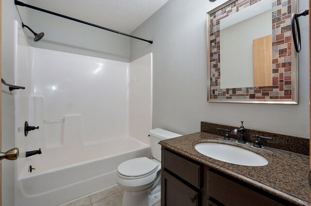 1651 S Mahn Ct, Springfield, MO 65802 - bathroom with vanity, shower / washtub combination, and a textured ceiling
