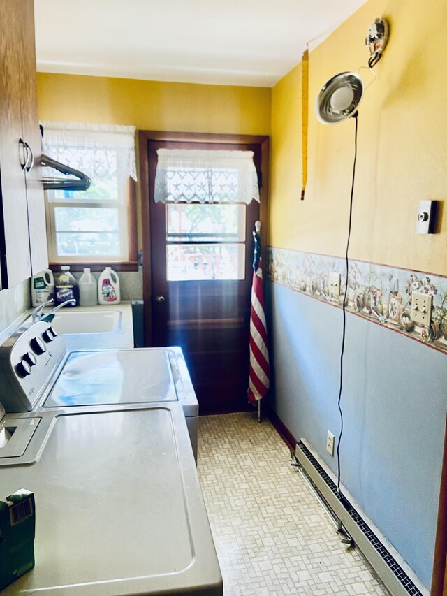 513 Meng St, Greenfield, MO 65661 - laundry room with independent washer and dryer and baseboard heating