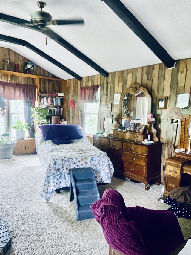 513 Meng St, Greenfield, MO 65661 - carpeted bedroom with wooden walls