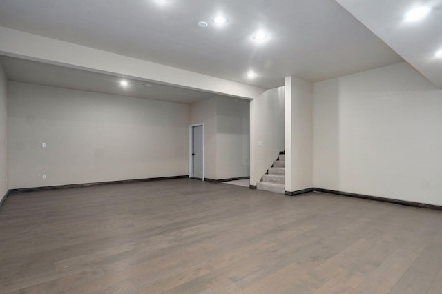 7607 N Angler Ln, Strafford, MO 65757 - additional living space with wood finished floors, recessed lighting, and stairs