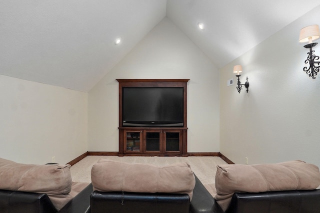 7607 N Angler Ln, Strafford, MO 65757 - cinema room with carpet floors, vaulted ceiling, and recessed lighting