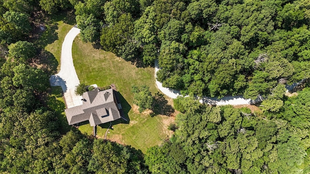 7607 N Angler Ln, Strafford, MO 65757 - aerial view of property's location with a heavily wooded area