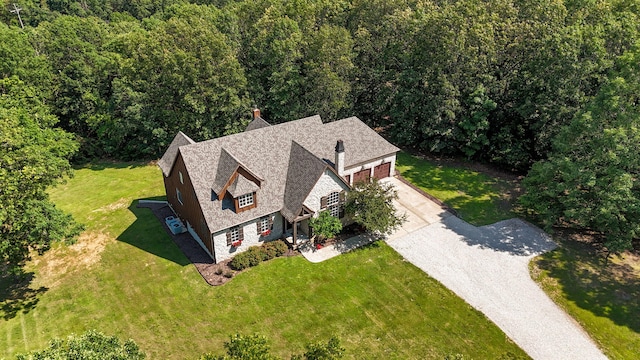 7607 N Angler Ln, Strafford, MO 65757 - view from above of property with a forest